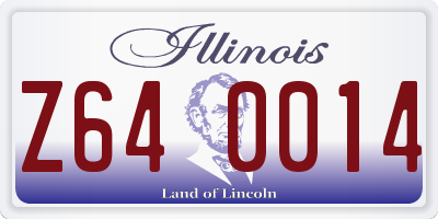 IL license plate Z640014