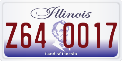 IL license plate Z640017