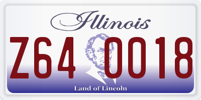 IL license plate Z640018
