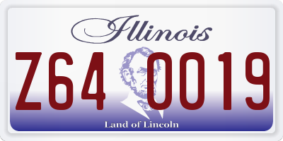 IL license plate Z640019