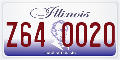 IL license plate Z640020
