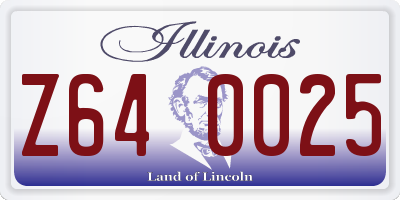 IL license plate Z640025