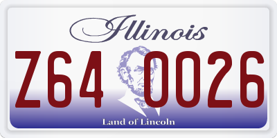 IL license plate Z640026
