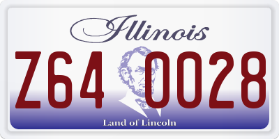 IL license plate Z640028