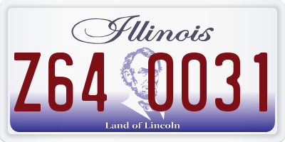 IL license plate Z640031