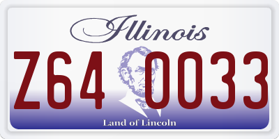 IL license plate Z640033