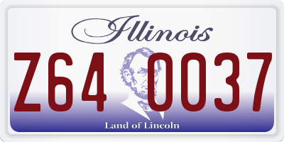 IL license plate Z640037