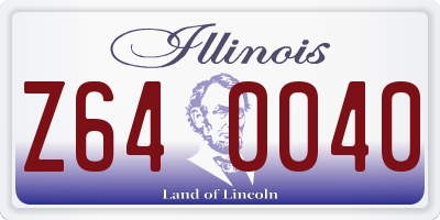 IL license plate Z640040