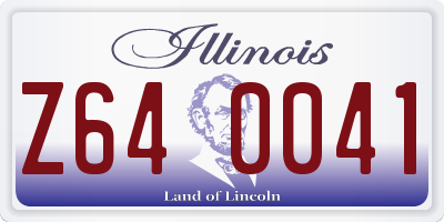 IL license plate Z640041