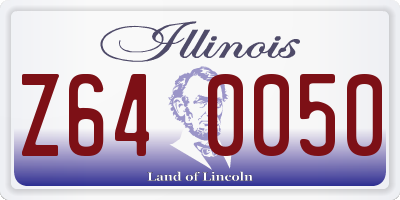 IL license plate Z640050