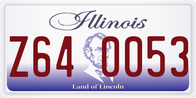 IL license plate Z640053