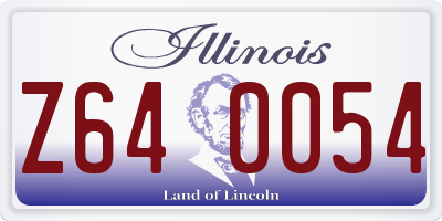 IL license plate Z640054