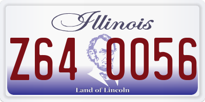 IL license plate Z640056