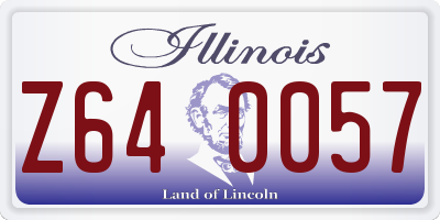 IL license plate Z640057