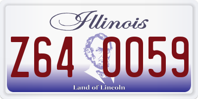 IL license plate Z640059