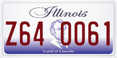 IL license plate Z640061