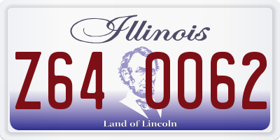 IL license plate Z640062