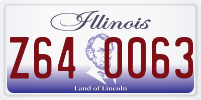 IL license plate Z640063