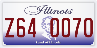 IL license plate Z640070