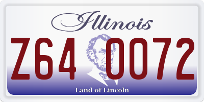 IL license plate Z640072