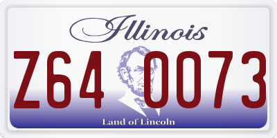 IL license plate Z640073