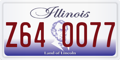 IL license plate Z640077