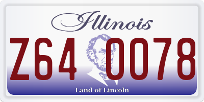 IL license plate Z640078