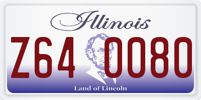IL license plate Z640080