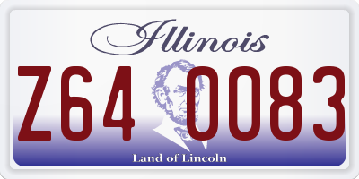 IL license plate Z640083