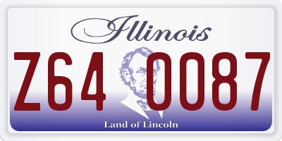 IL license plate Z640087