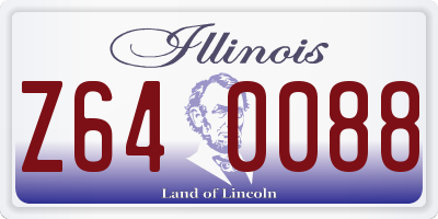 IL license plate Z640088