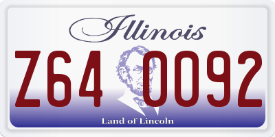 IL license plate Z640092