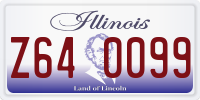 IL license plate Z640099