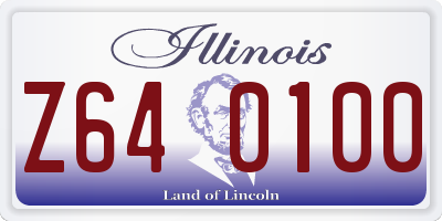 IL license plate Z640100
