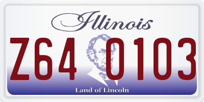 IL license plate Z640103
