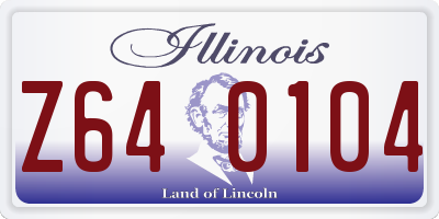 IL license plate Z640104