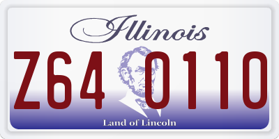 IL license plate Z640110