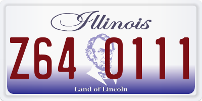 IL license plate Z640111