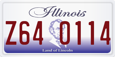 IL license plate Z640114