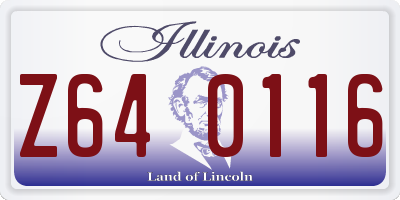 IL license plate Z640116