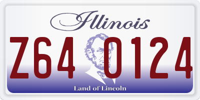 IL license plate Z640124