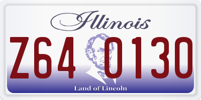IL license plate Z640130