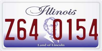 IL license plate Z640154