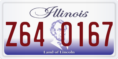 IL license plate Z640167