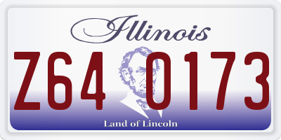 IL license plate Z640173