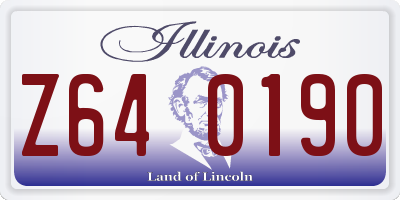 IL license plate Z640190