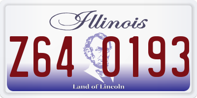 IL license plate Z640193