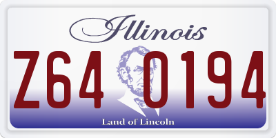 IL license plate Z640194