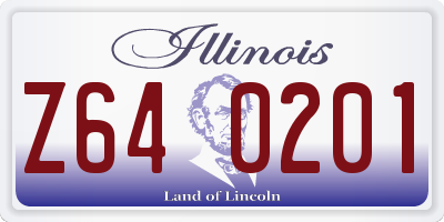 IL license plate Z640201