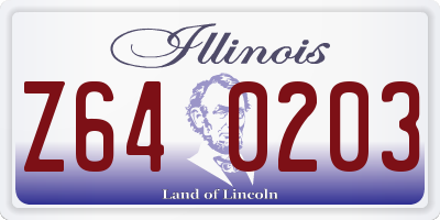 IL license plate Z640203